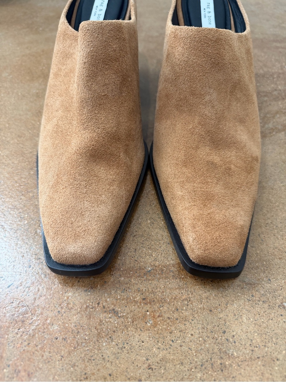 Rag & Bone Joni Suede Mule Brownwood Suede Block Heel EU 41 / US 10.5 - Picture 2 of 8